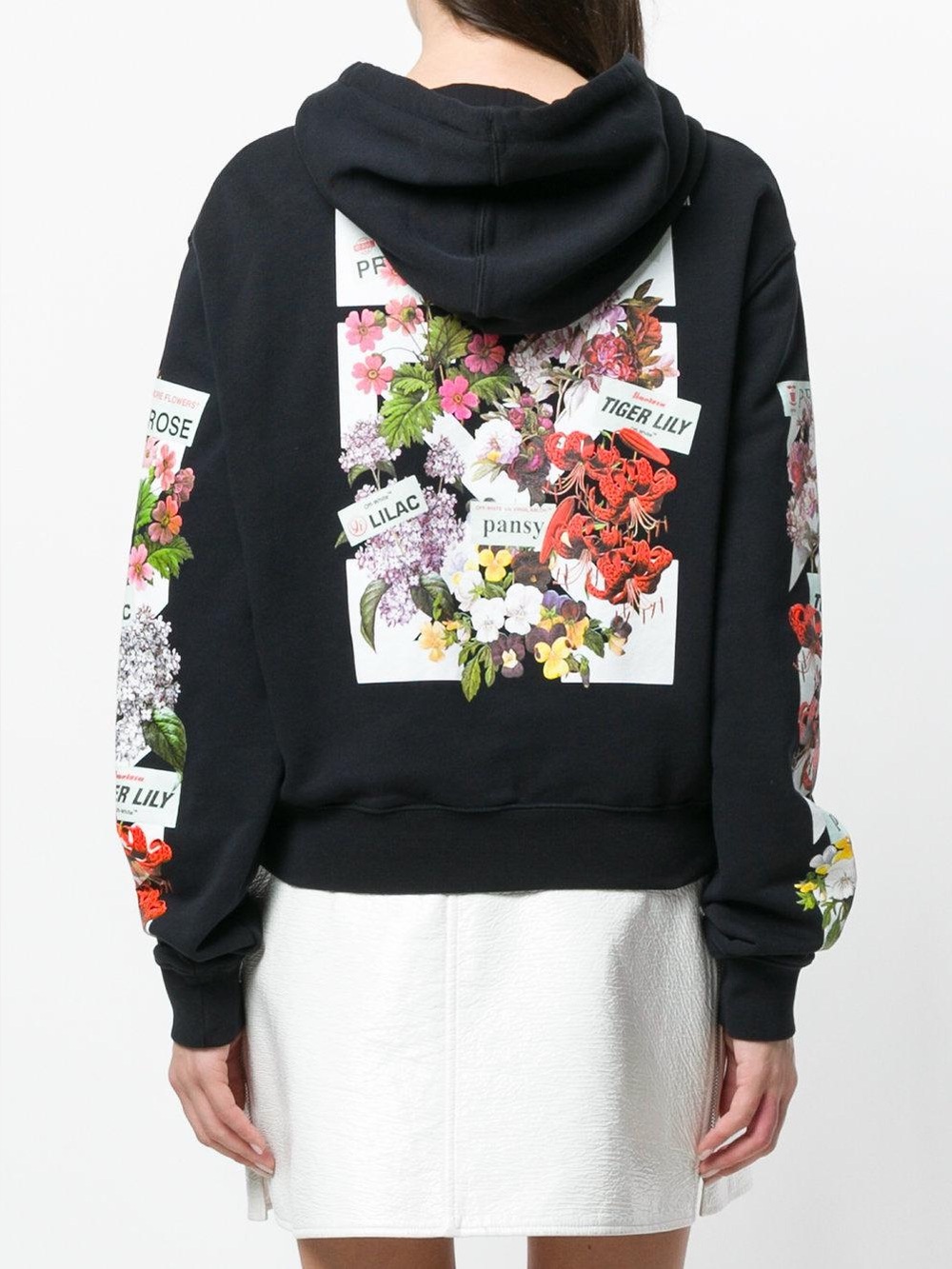 Off White c/o Virgil Abloh Flower Shop hoodie in Black size XS - Picture 2 of 7